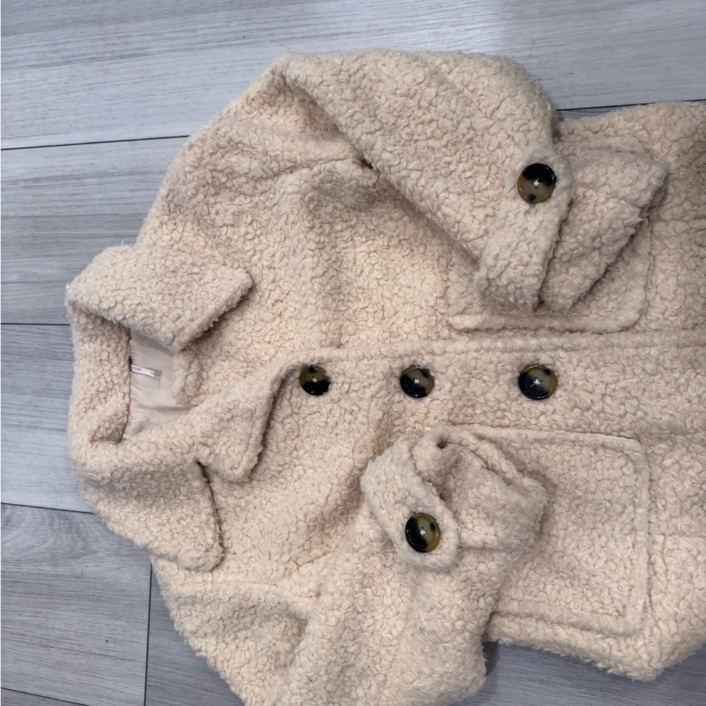 Free People Cream Pea Coat